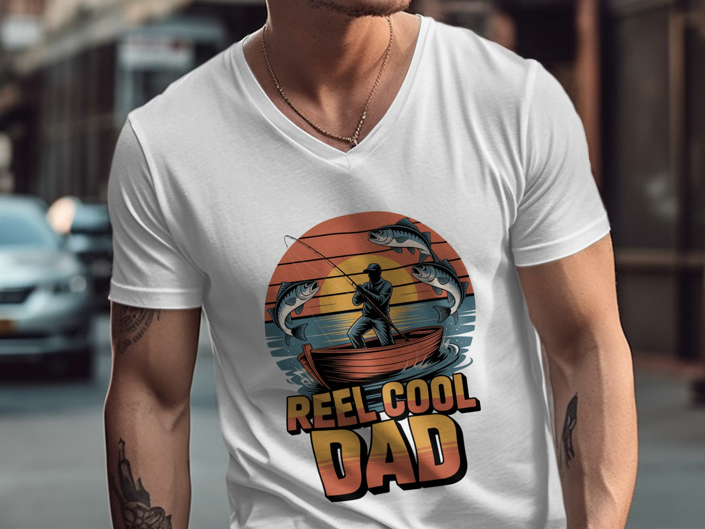Reel Cool Dad Fishing Father's Day T-shirt product