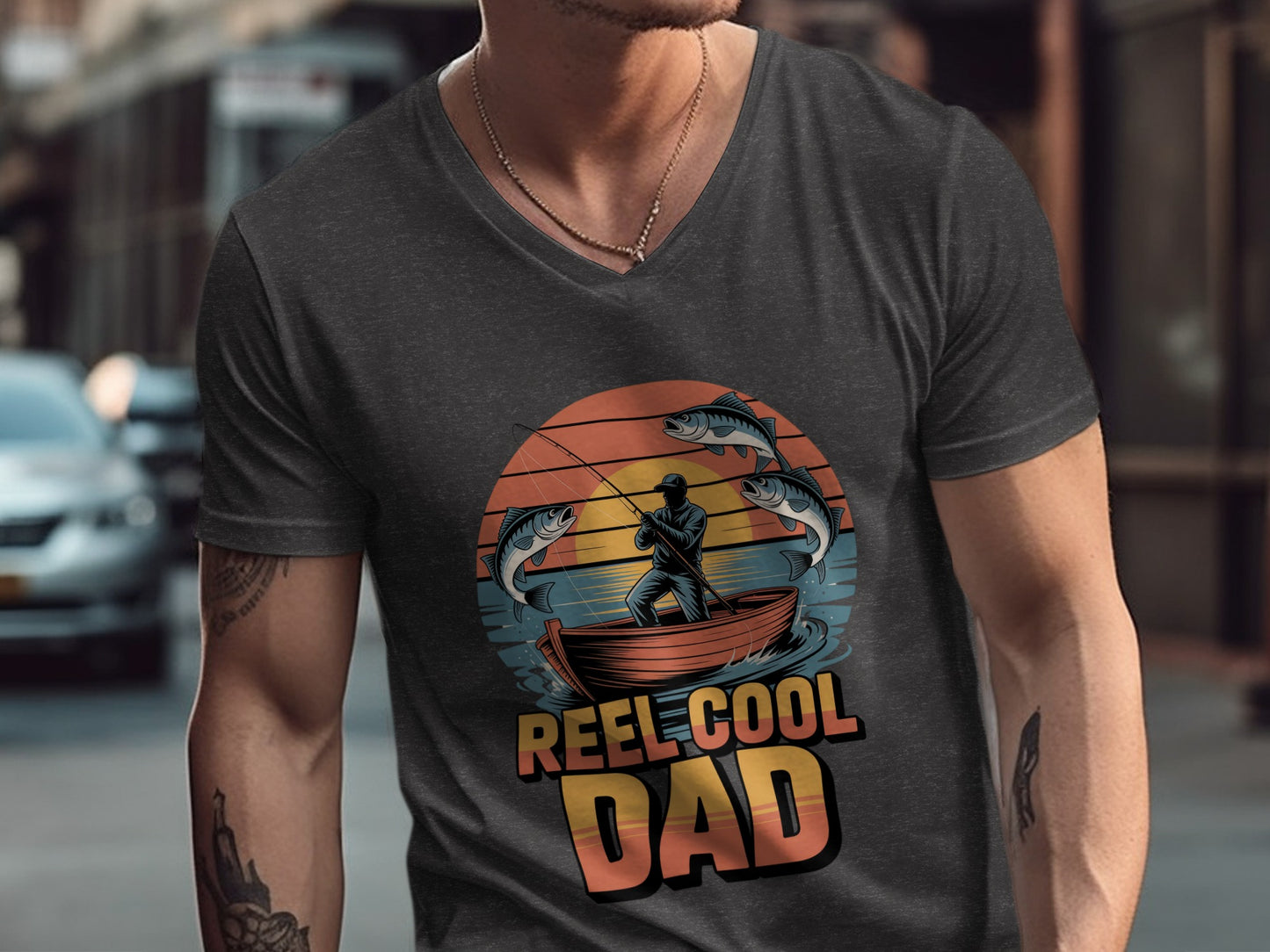 Reel Cool Dad Fishing Graphic Tee product