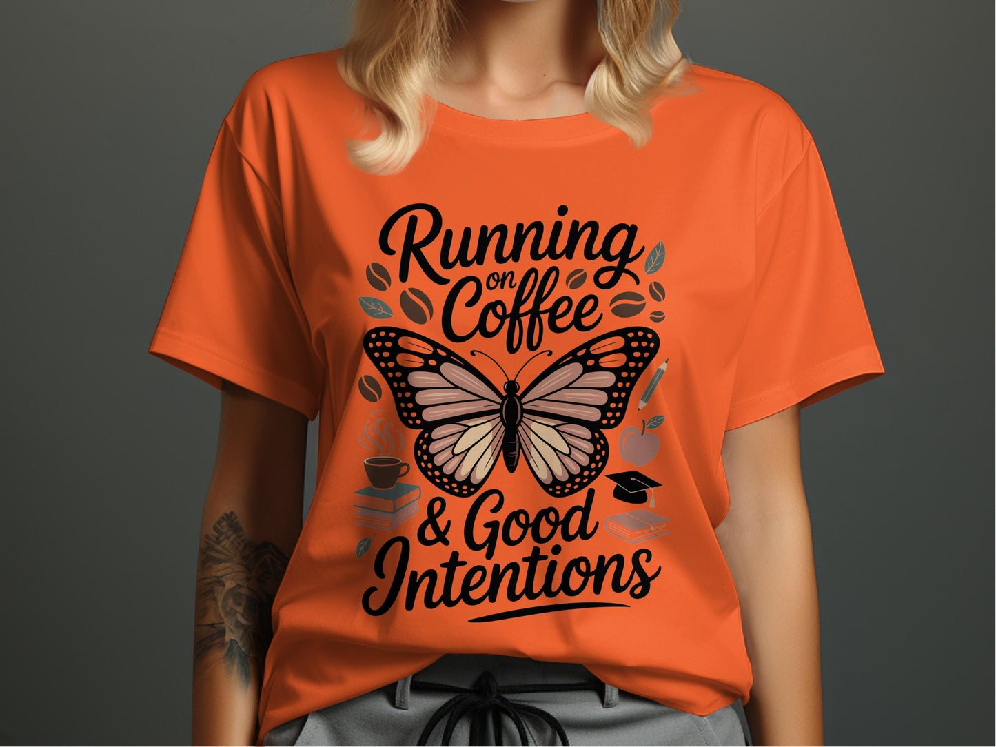 Running on Coffee and Good Intentions T-shirt