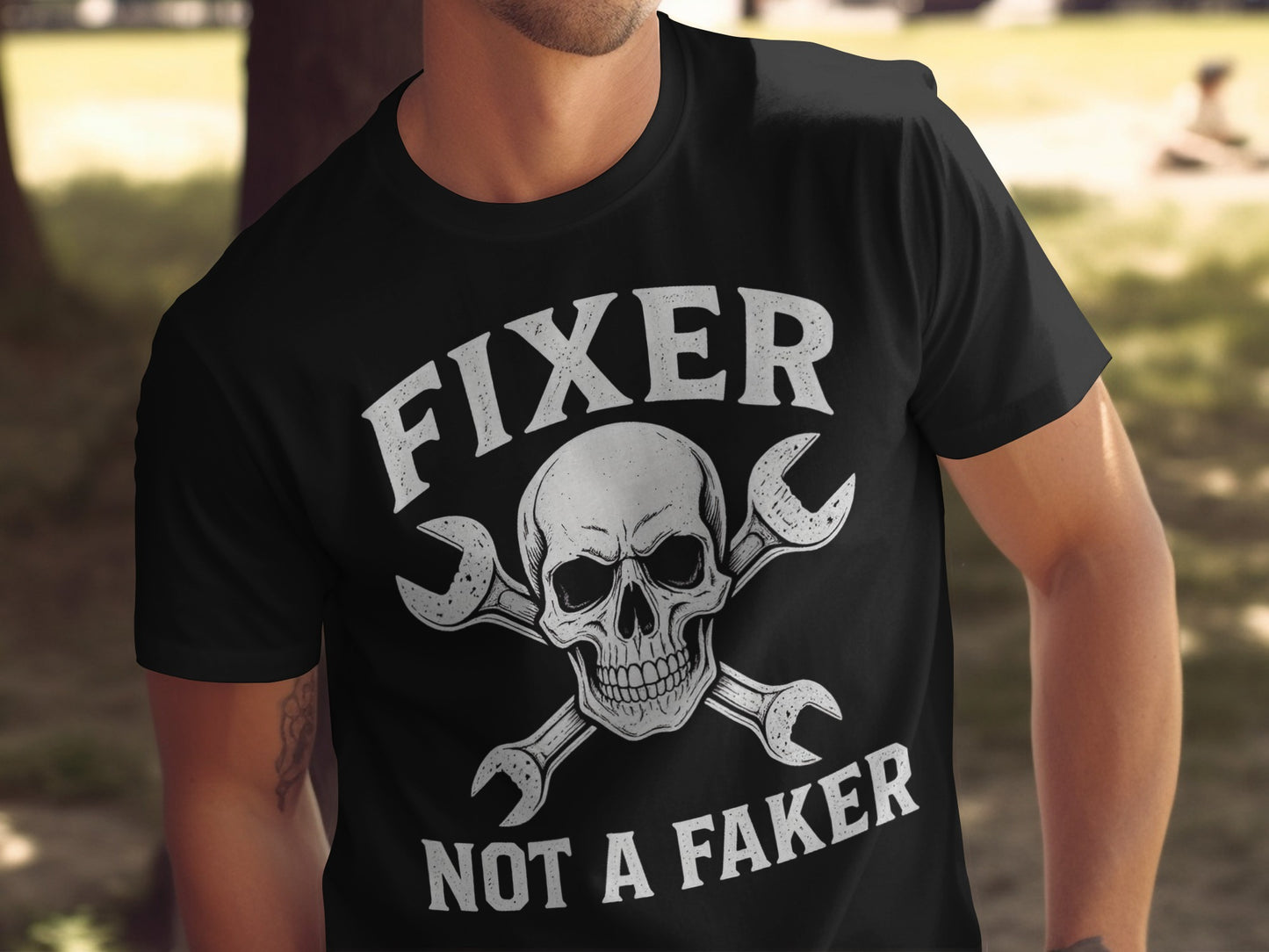 Fixer Not A Faker Skull Graphic T-shirt Product