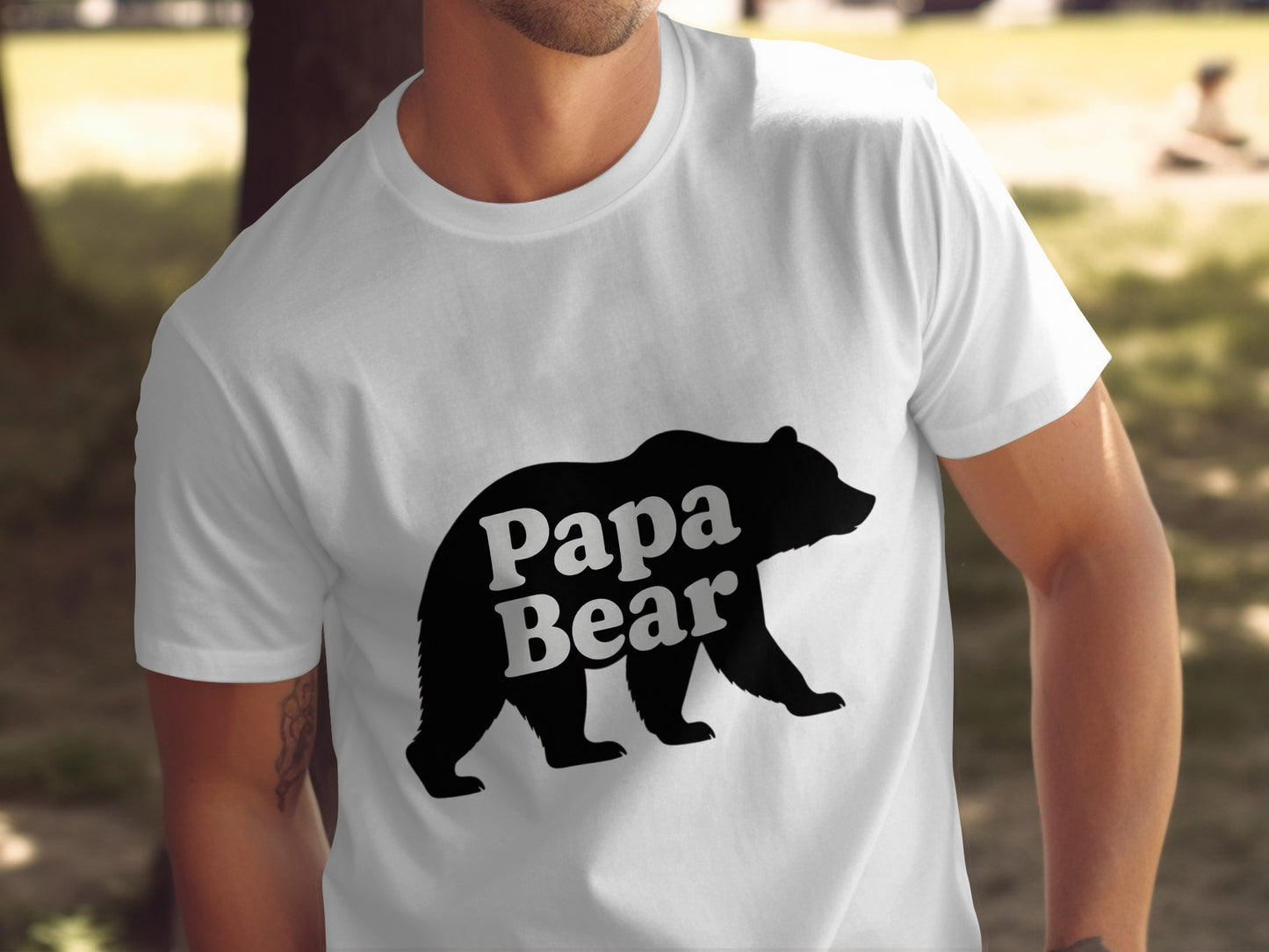 Papa Bear Graphic Print Casual T-shirt product
