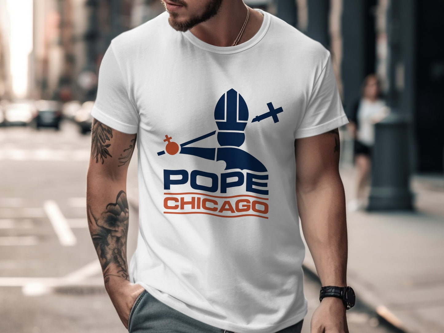 Pope Chicago Graphic Printed T-Shirt product