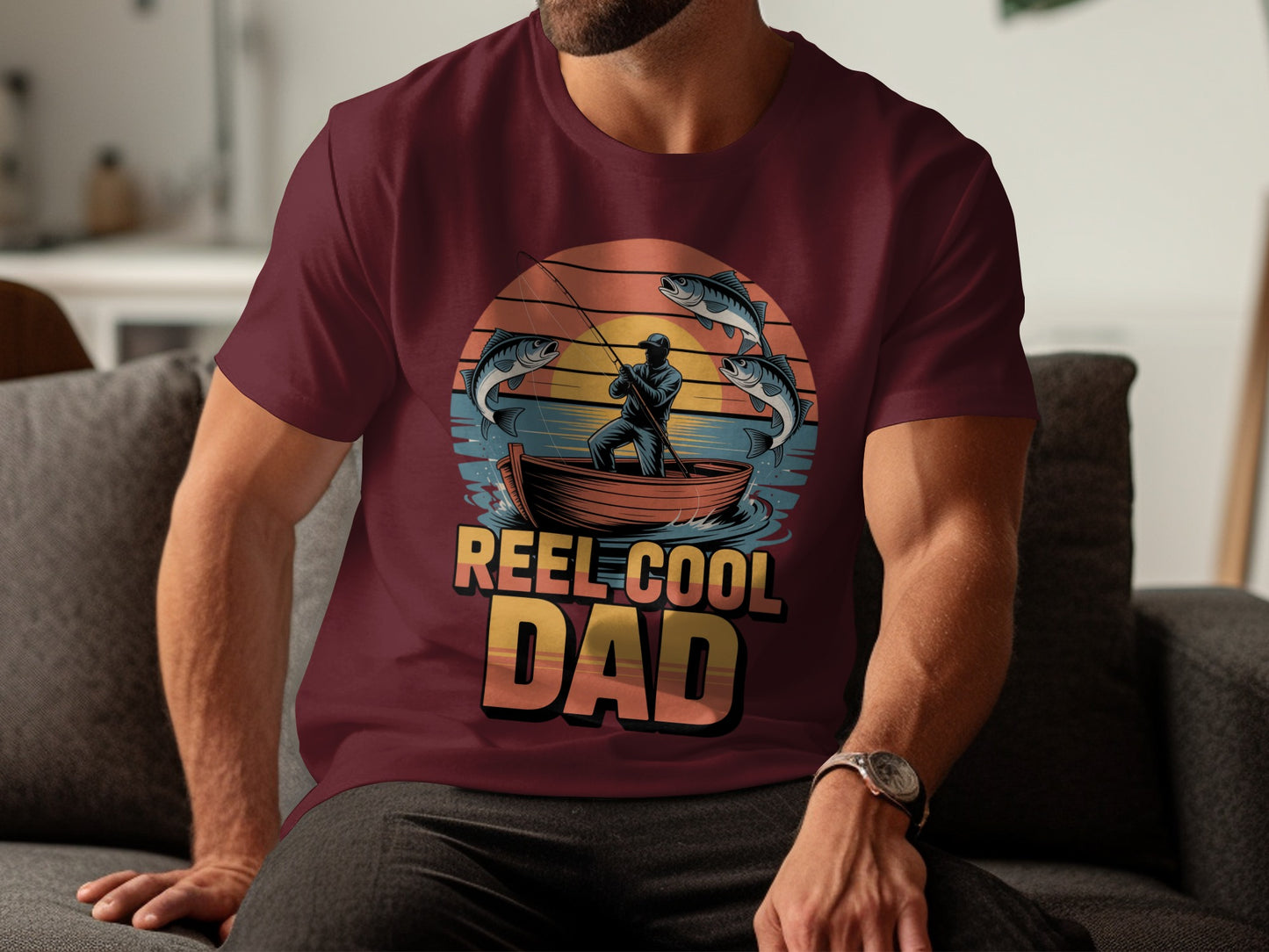 Reel Cool Dad Graphic Tee Shirt Comfortable product