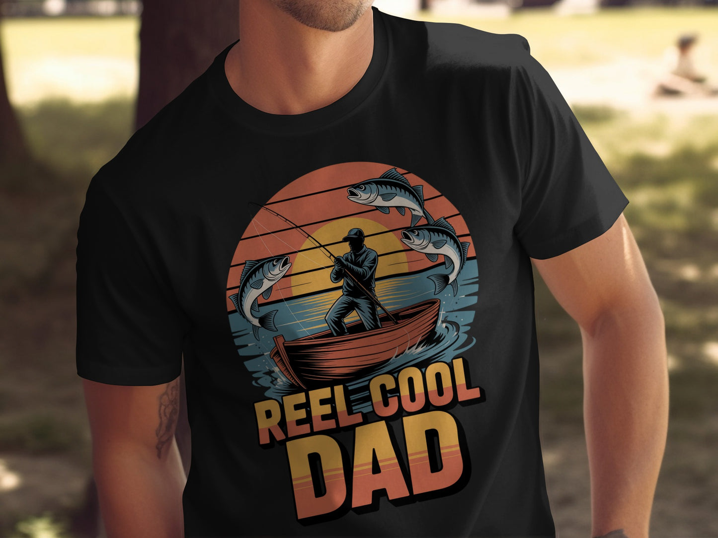 Reel Cool Dad Fishing Graphic Tee product