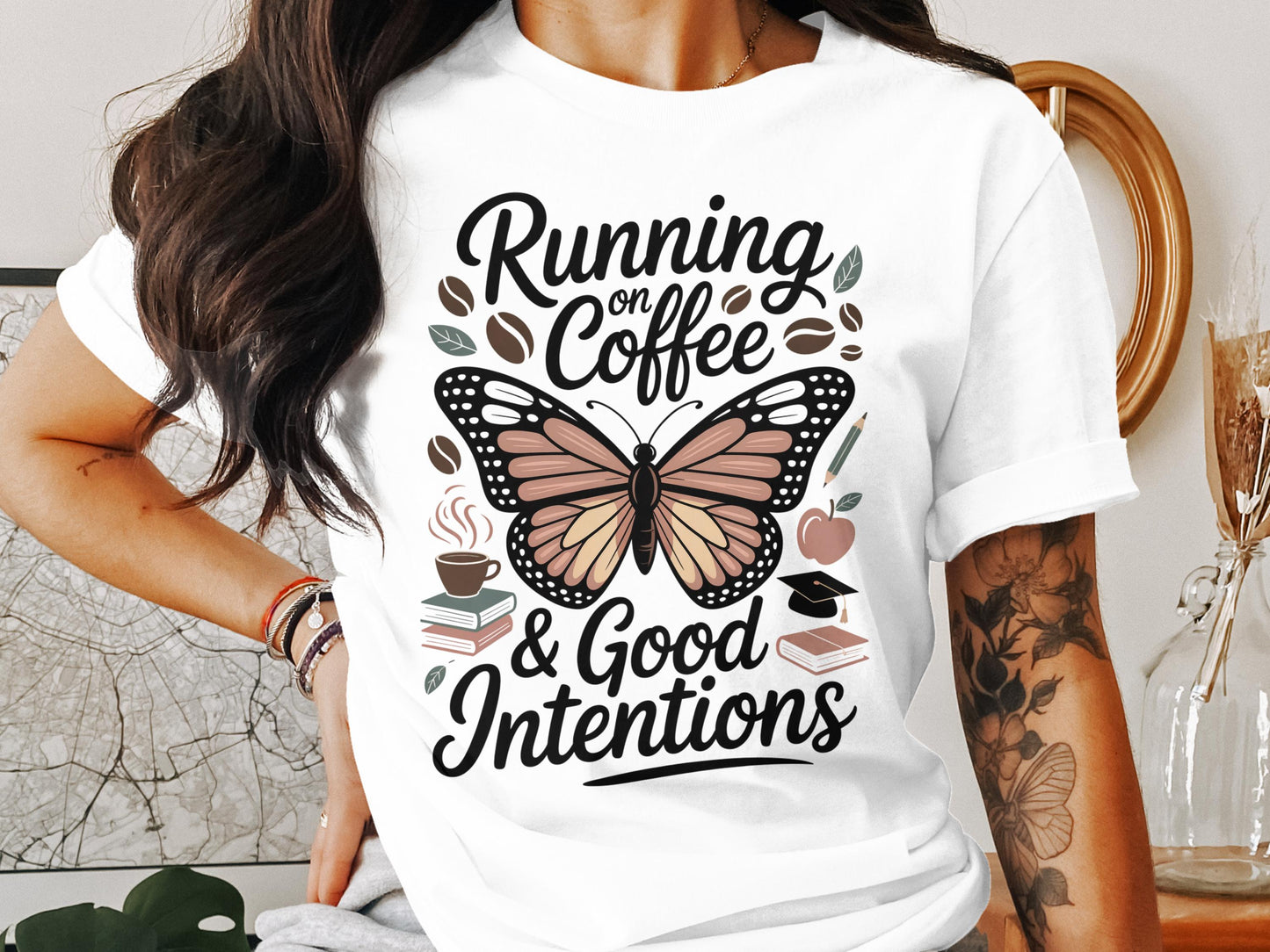 Running on Coffee Good Intentions Butterfly product