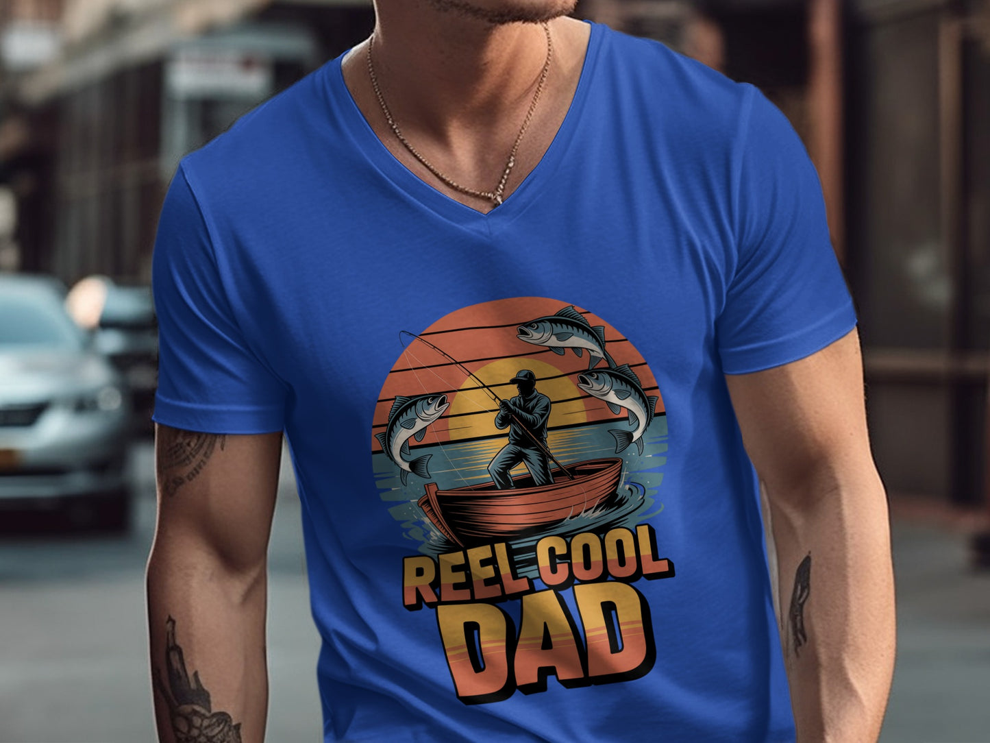 Reel Cool Dad Graphic Tee for Fishing Enthusiast Product