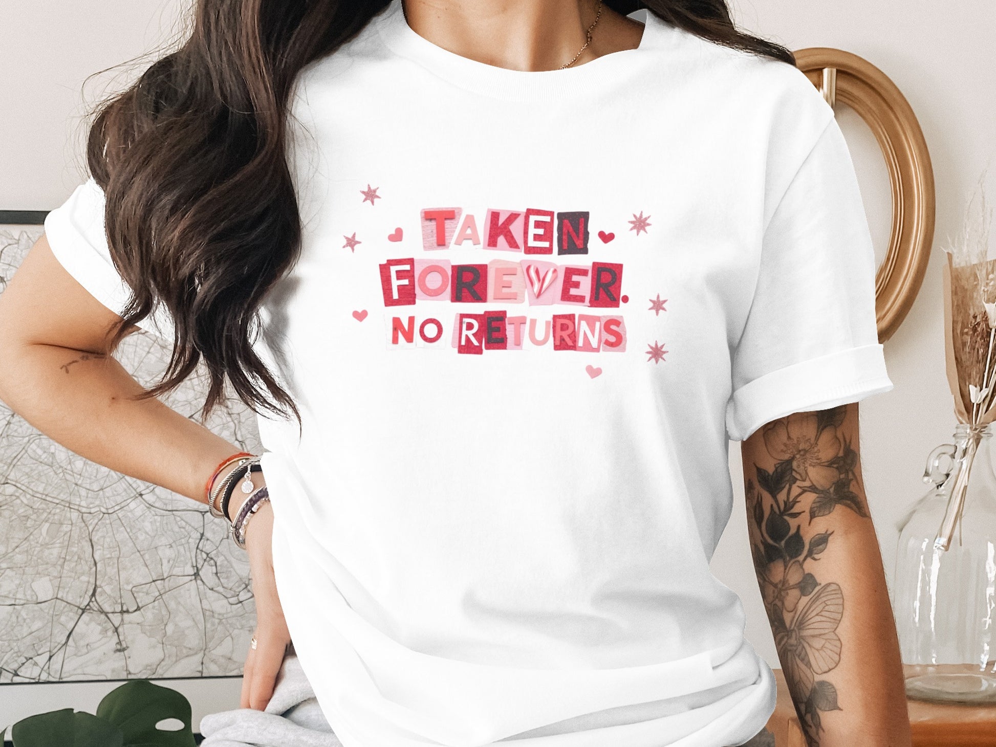 Taken Forever No Returns Slogan T-shirt