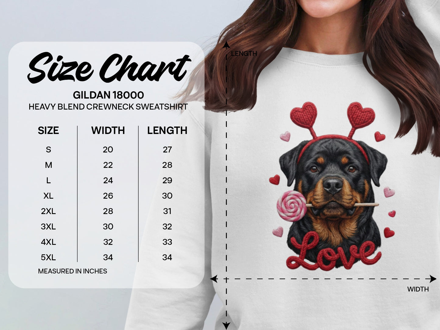 Rottweiler T-Shirt, Valentines Day Dog, Cute Puppy Tee, Dog With Hearts, Pet Lover Gift, Dog Breed Shirt, Love Rottie T Shirt