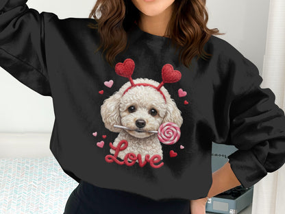 Cute Poodle Dog Valentines T-Shirt, Love T-Shirt, Valentines Gift Idea, Valentines Day Shirt, Dog Lover Shirt, Gift for Dog Owners