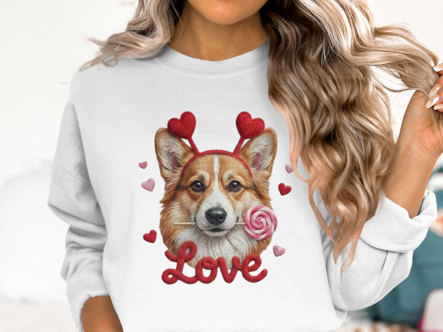 Corgi Valentines T-Shirt, Cute Dog Tee, Love Heart Puppy, Dog Lover Gift, Valentine's Day Shirt, Pet T Shirt, Puppy T-Shirt Design