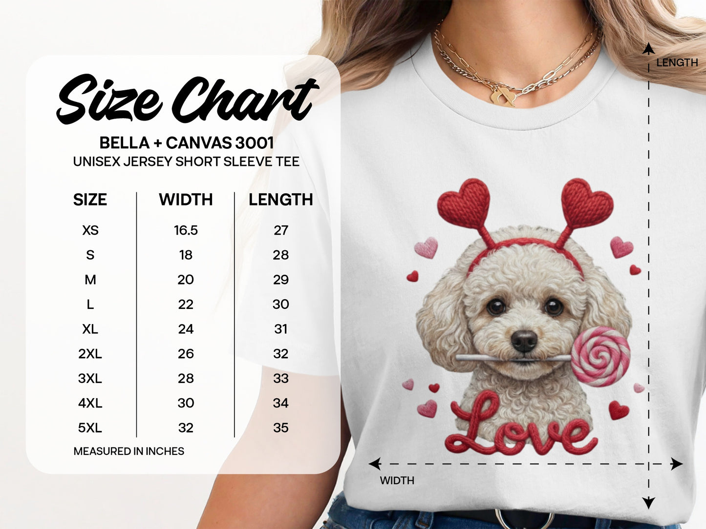 Cute Poodle Dog Valentines T-Shirt, Love T-Shirt, Valentines Gift Idea, Valentines Day Shirt, Dog Lover Shirt, Gift for Dog Owners