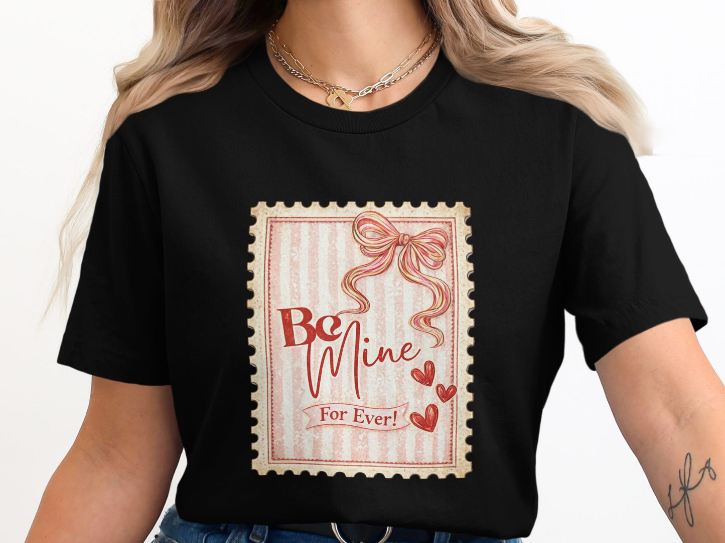 Be Mine For Ever Heart Design Women's T-shirt