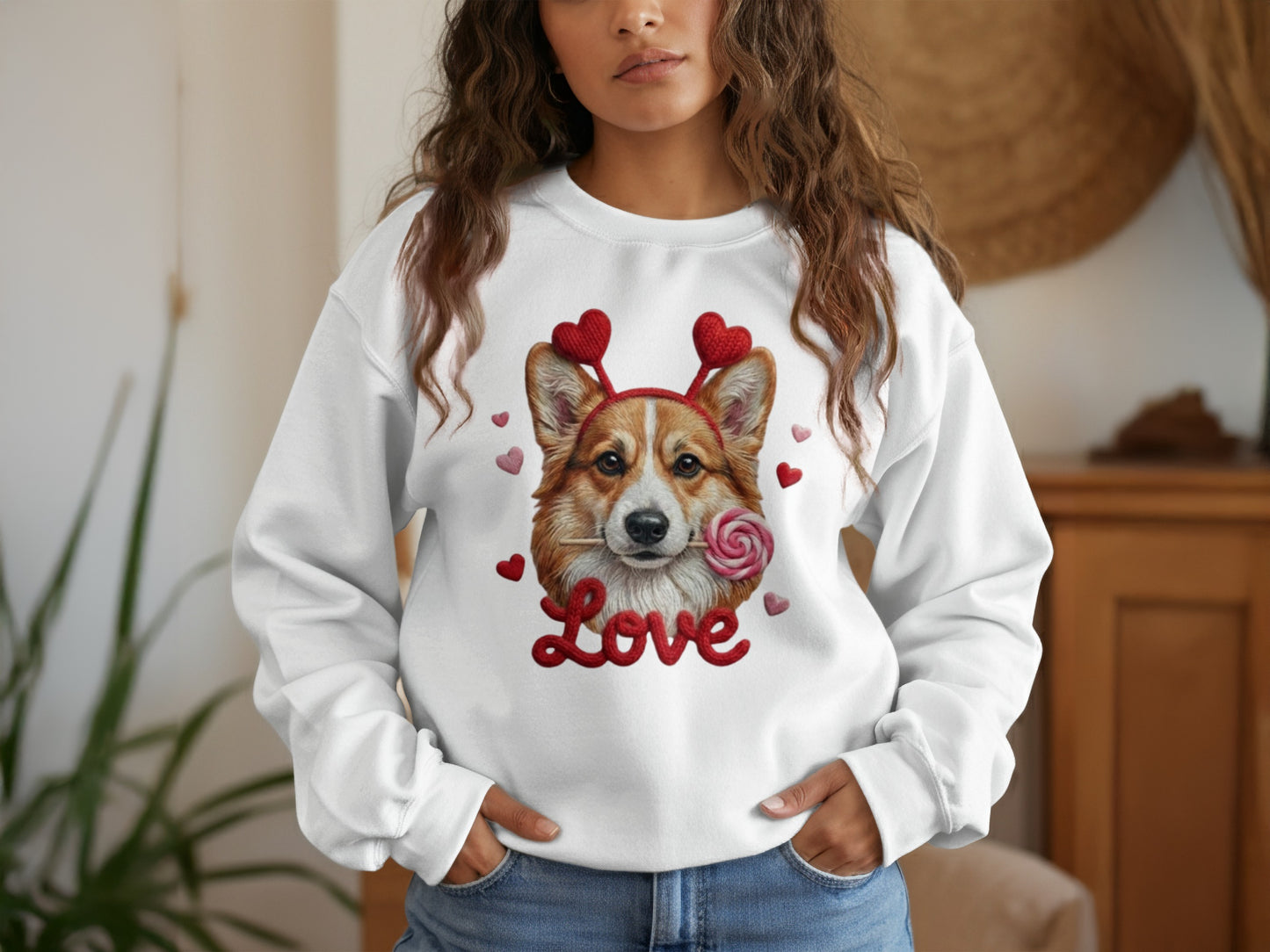 Corgi Valentines T-Shirt, Cute Dog Tee, Love Heart Puppy, Dog Lover Gift, Valentine's Day Shirt, Pet T Shirt, Puppy T-Shirt Design