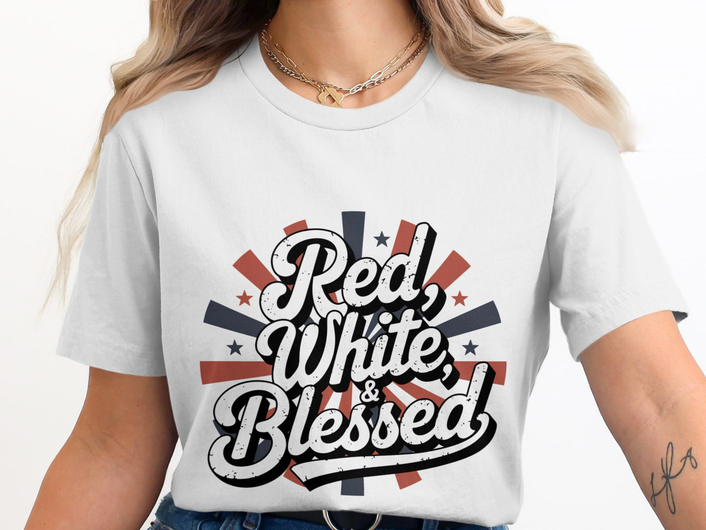 Red White and Blessed Graphic Tee product