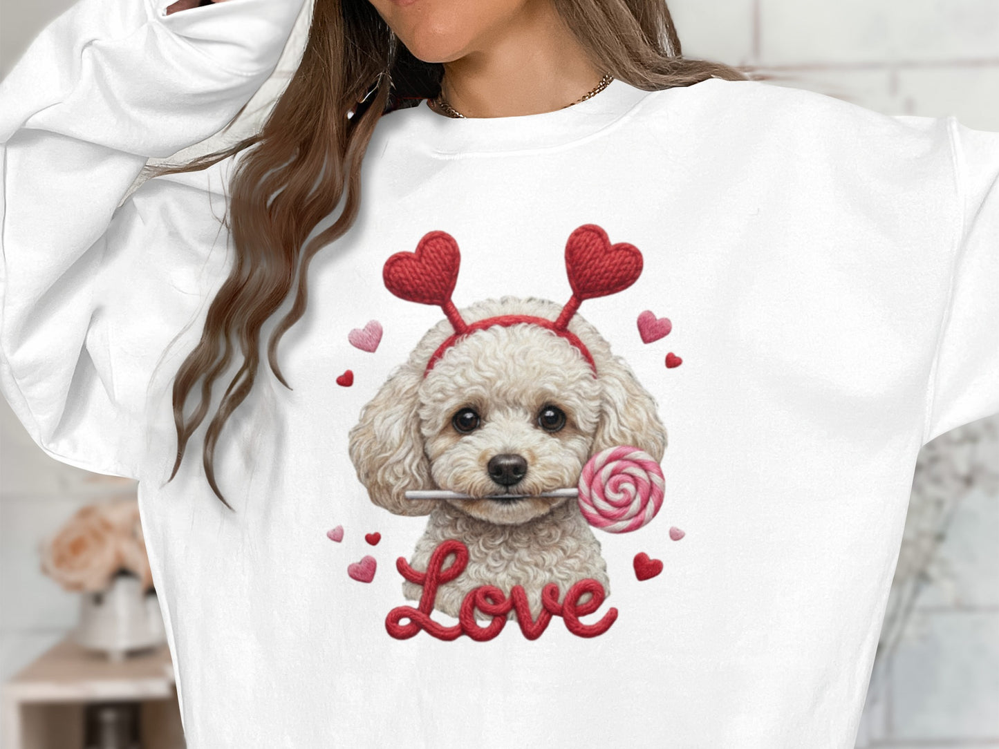 Cute Poodle Dog Valentines T-Shirt, Love T-Shirt, Valentines Gift Idea, Valentines Day Shirt, Dog Lover Shirt, Gift for Dog Owners