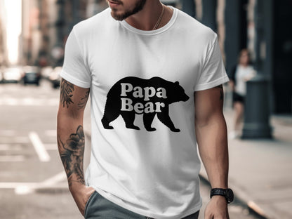Papa Bear Graphic T-Shirt Awesome Dad Gift product type