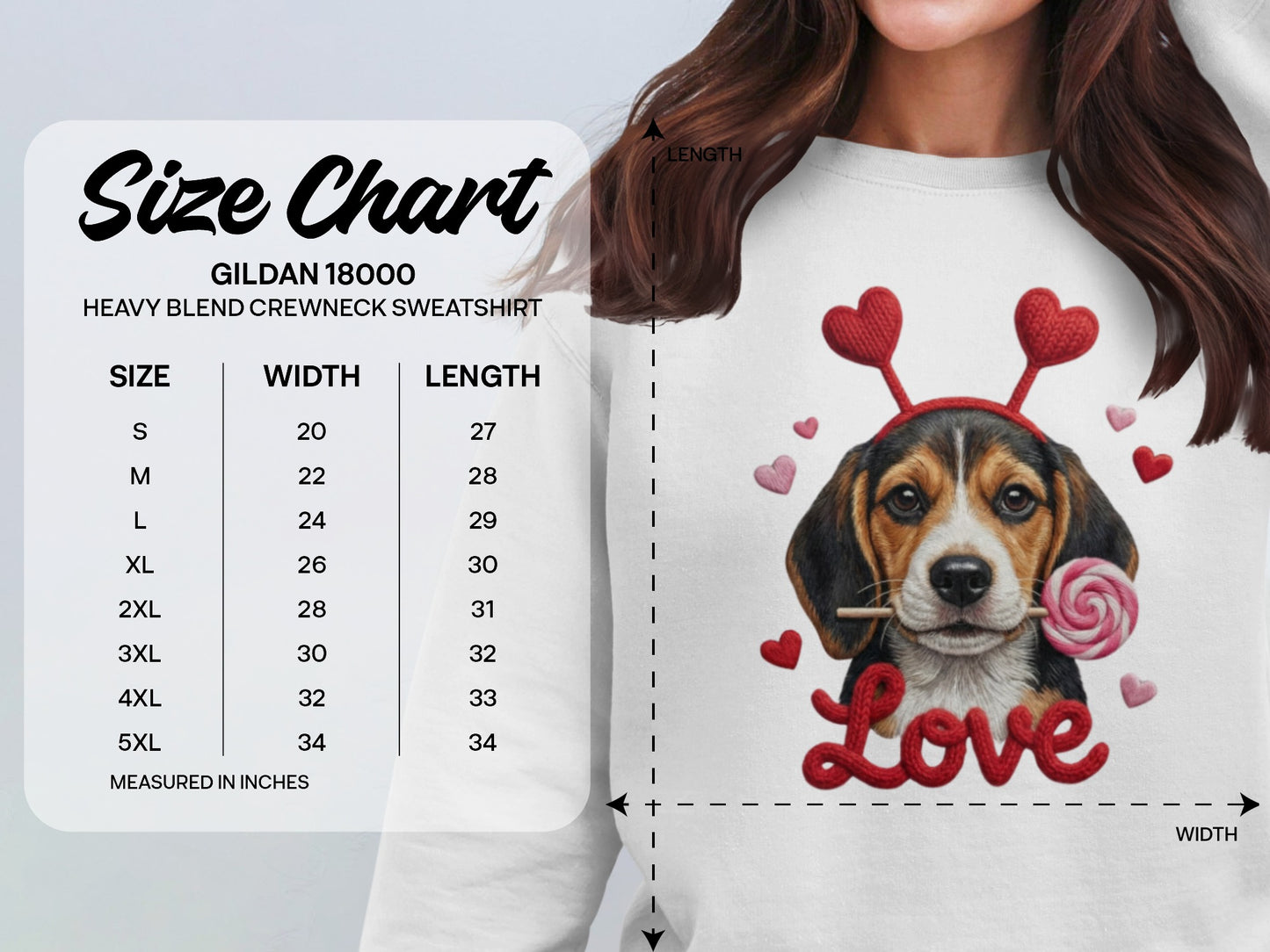 Valentine Beagle T-Shirt, Dog Lover Tee, Heart Headband Puppy, Sweet Treat Shirt, Cute Animal T-Shirt, Gift for Dog Mom, Love T-Shirt