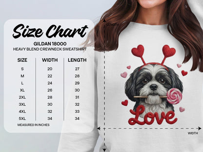 Valentine Shih Tzu T-Shirt, Cute Puppy, Love T Shirt, Candy T-Shirt, Valentine Gift, Heart Headband, Dog Lover, Kids T-Shirt