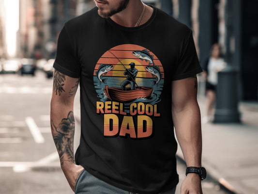 Reel Cool Dad Fishing Graphic T-shirt product type