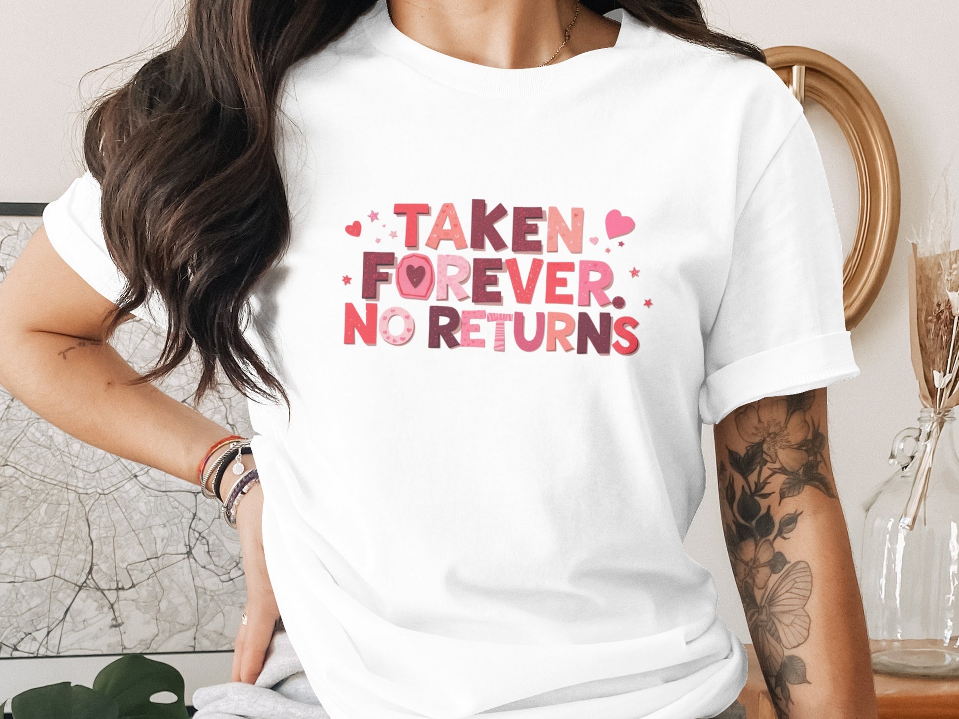 Taken Forever No Returns Printed T-Shirt Product