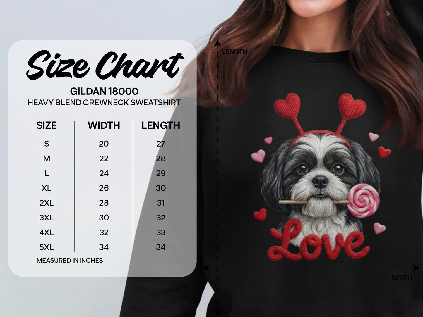 Valentine Shih Tzu T-Shirt, Cute Puppy, Love T Shirt, Candy T-Shirt, Valentine Gift, Heart Headband, Dog Lover, Kids T-Shirt