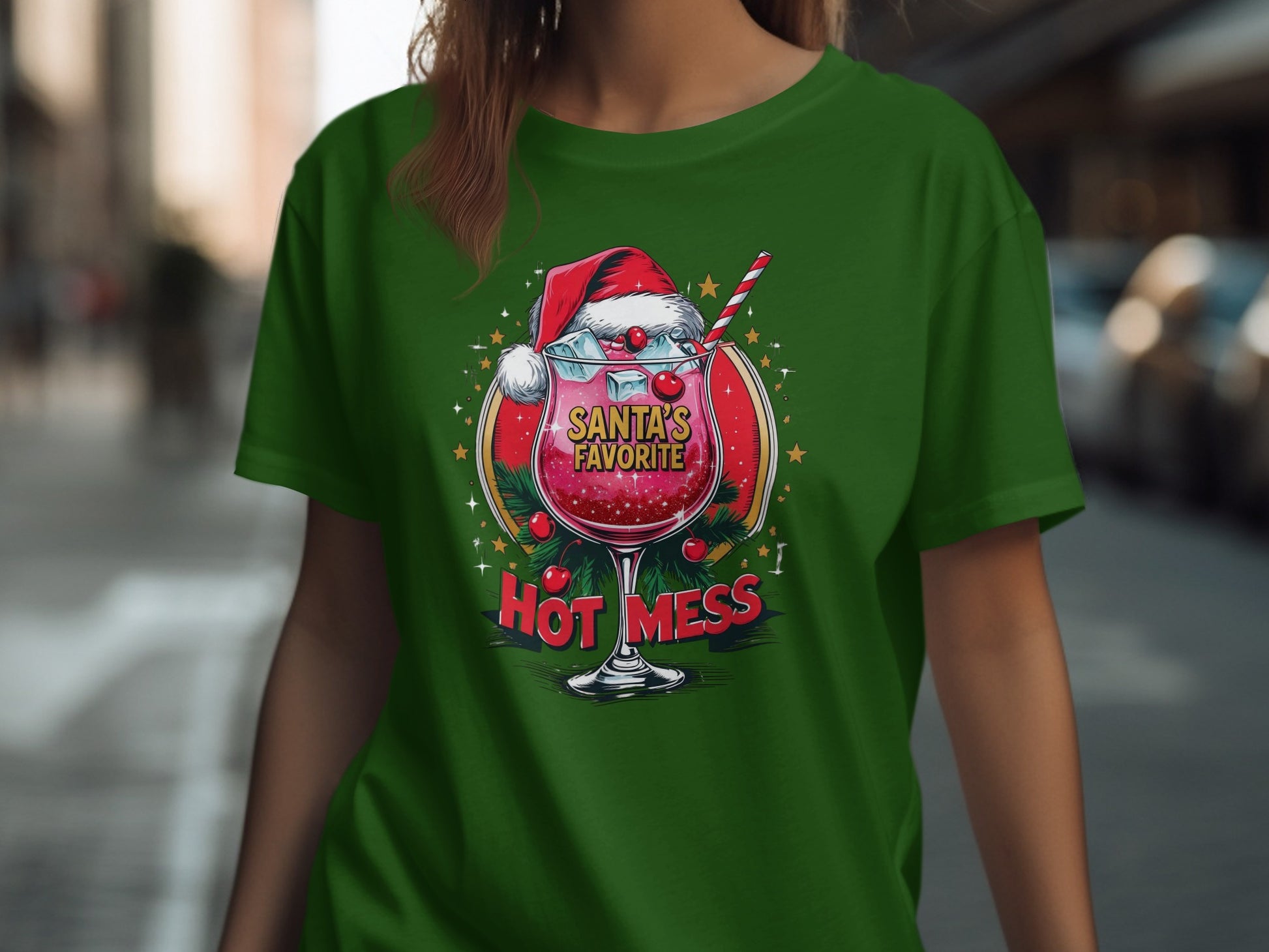 Santa's Favorite Hot Mess Graphic T-Shirt product type