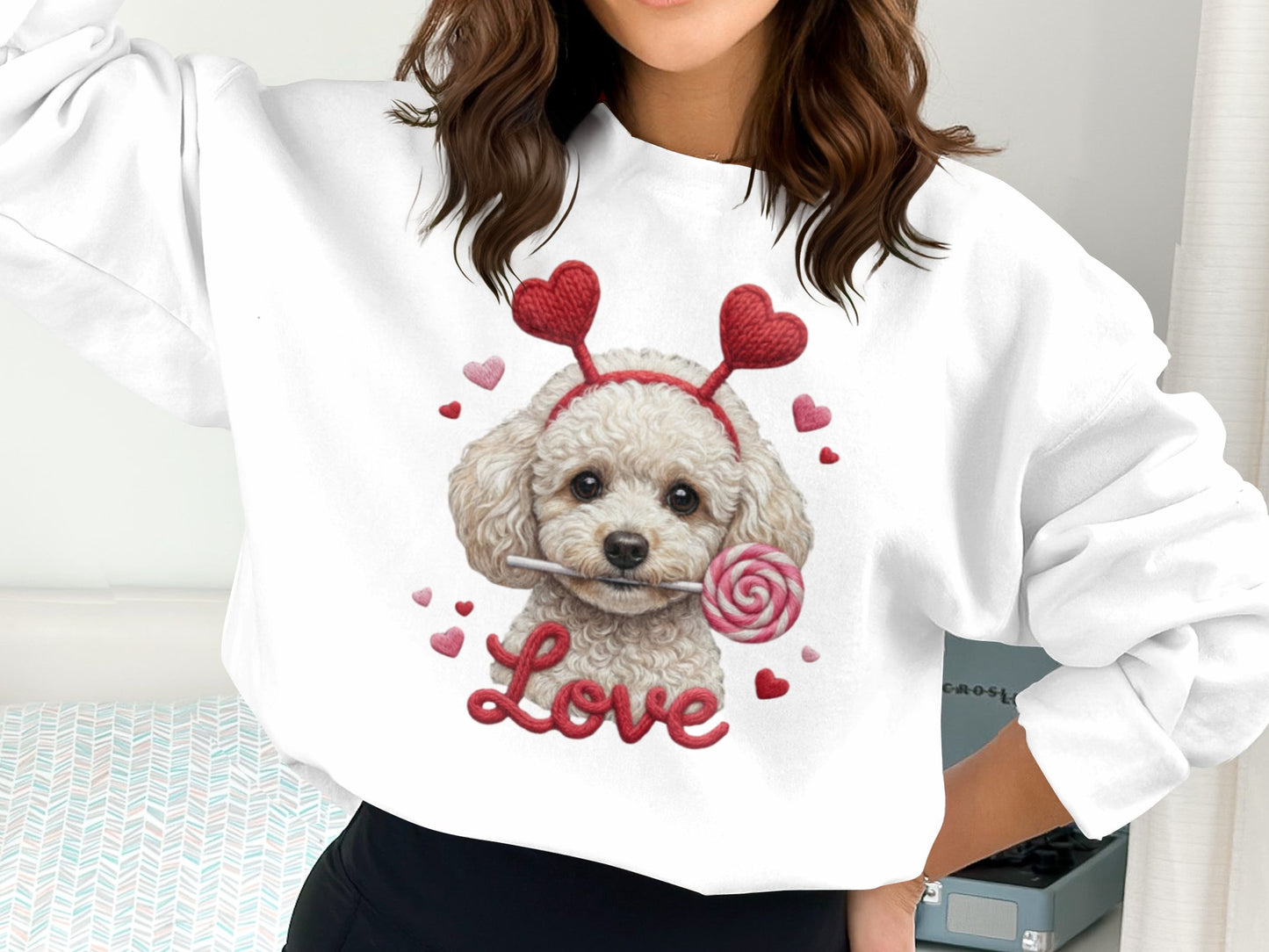 Cute Poodle Dog Valentines T-Shirt, Love T-Shirt, Valentines Gift Idea, Valentines Day Shirt, Dog Lover Shirt, Gift for Dog Owners