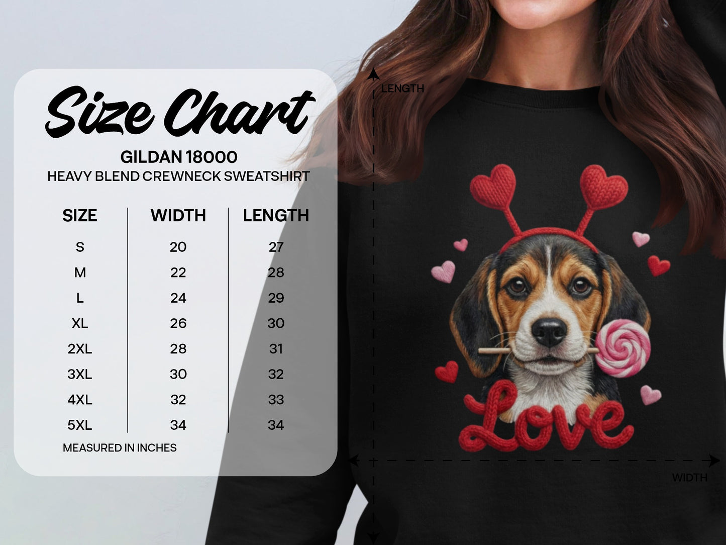 Valentine Beagle T-Shirt, Dog Lover Tee, Heart Headband Puppy, Sweet Treat Shirt, Cute Animal T-Shirt, Gift for Dog Mom, Love T-Shirt