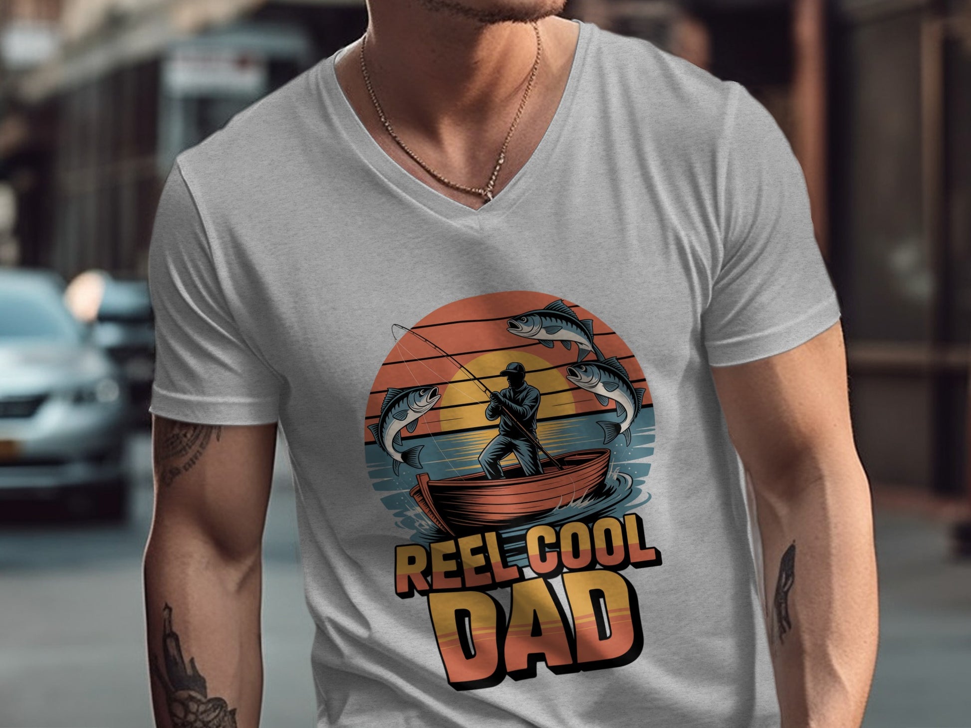 Reel Cool Dad Fishing T-Shirt Casual Wear product