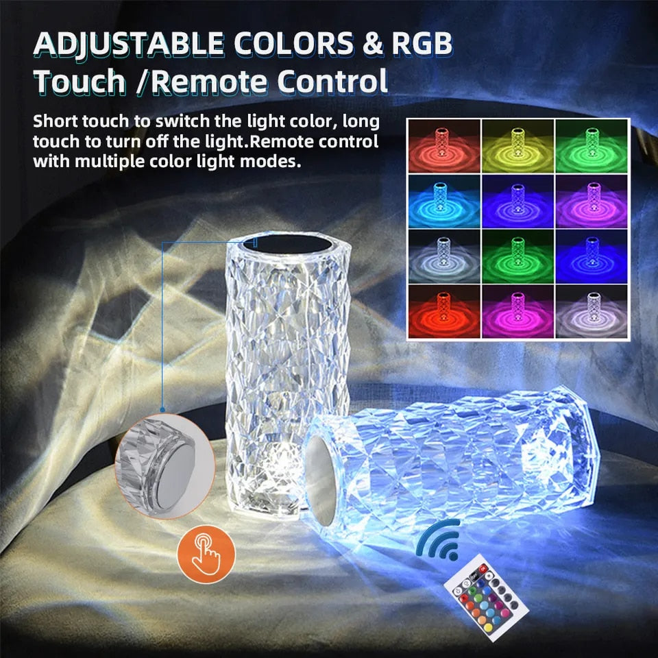 LED Crystal Table Lamp