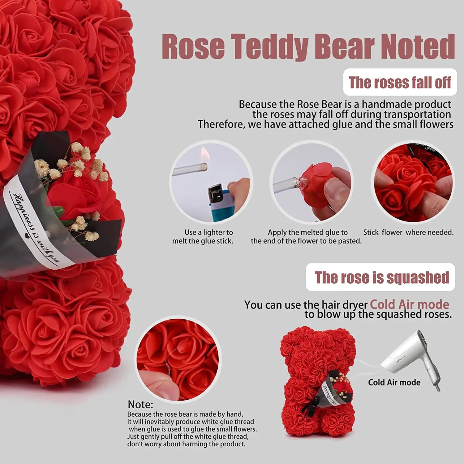 Bloom bear roses sales