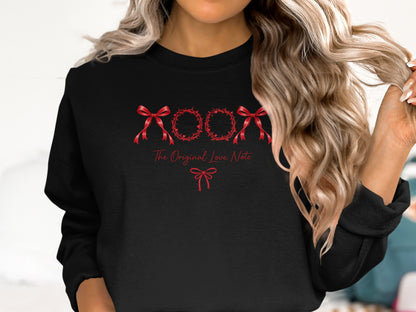 The Original Love Note Bow and Wreath Sweatshirt