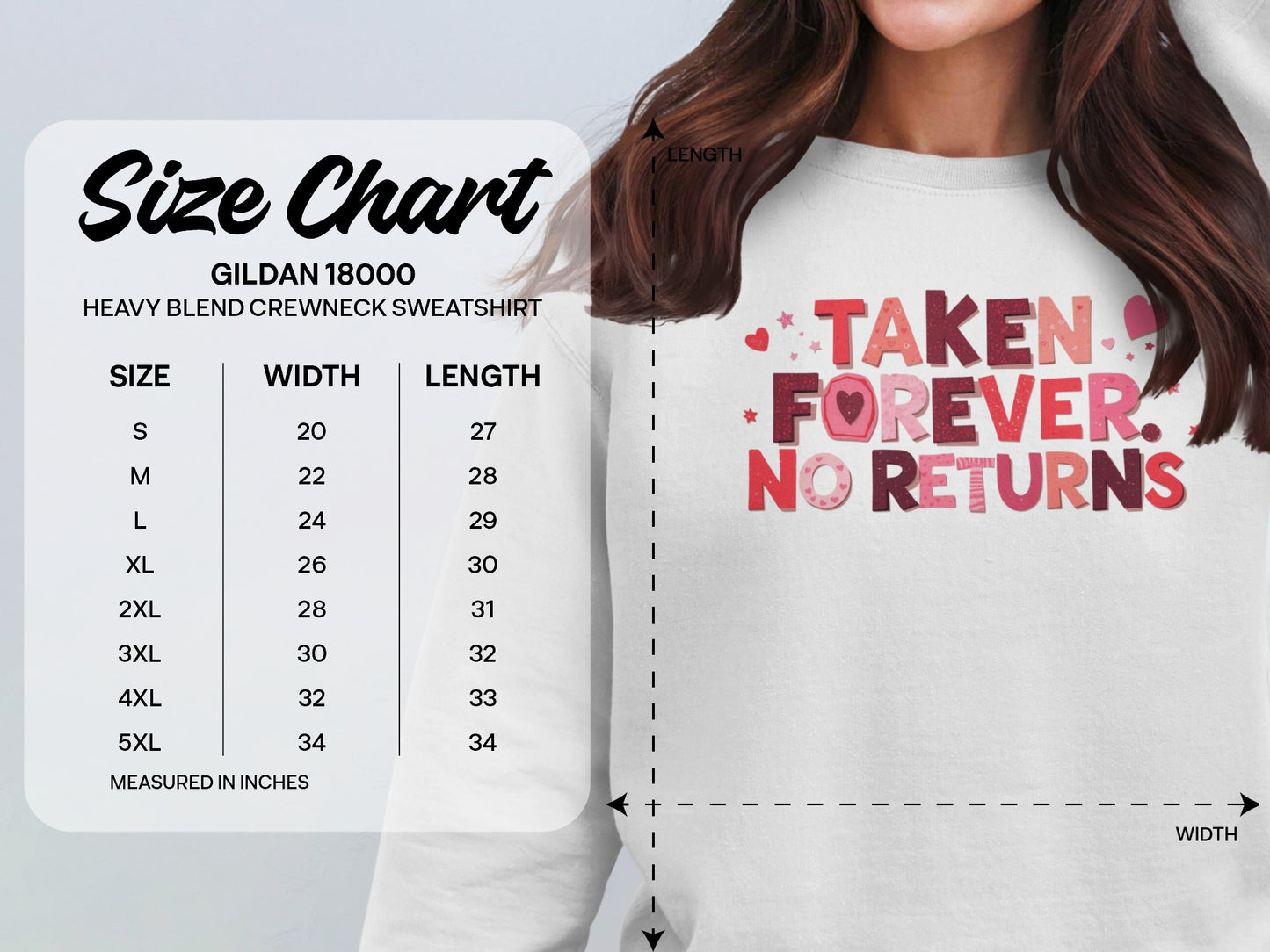 Taken Forever No Returns Heavy Blend Crewneck Sweatshirt