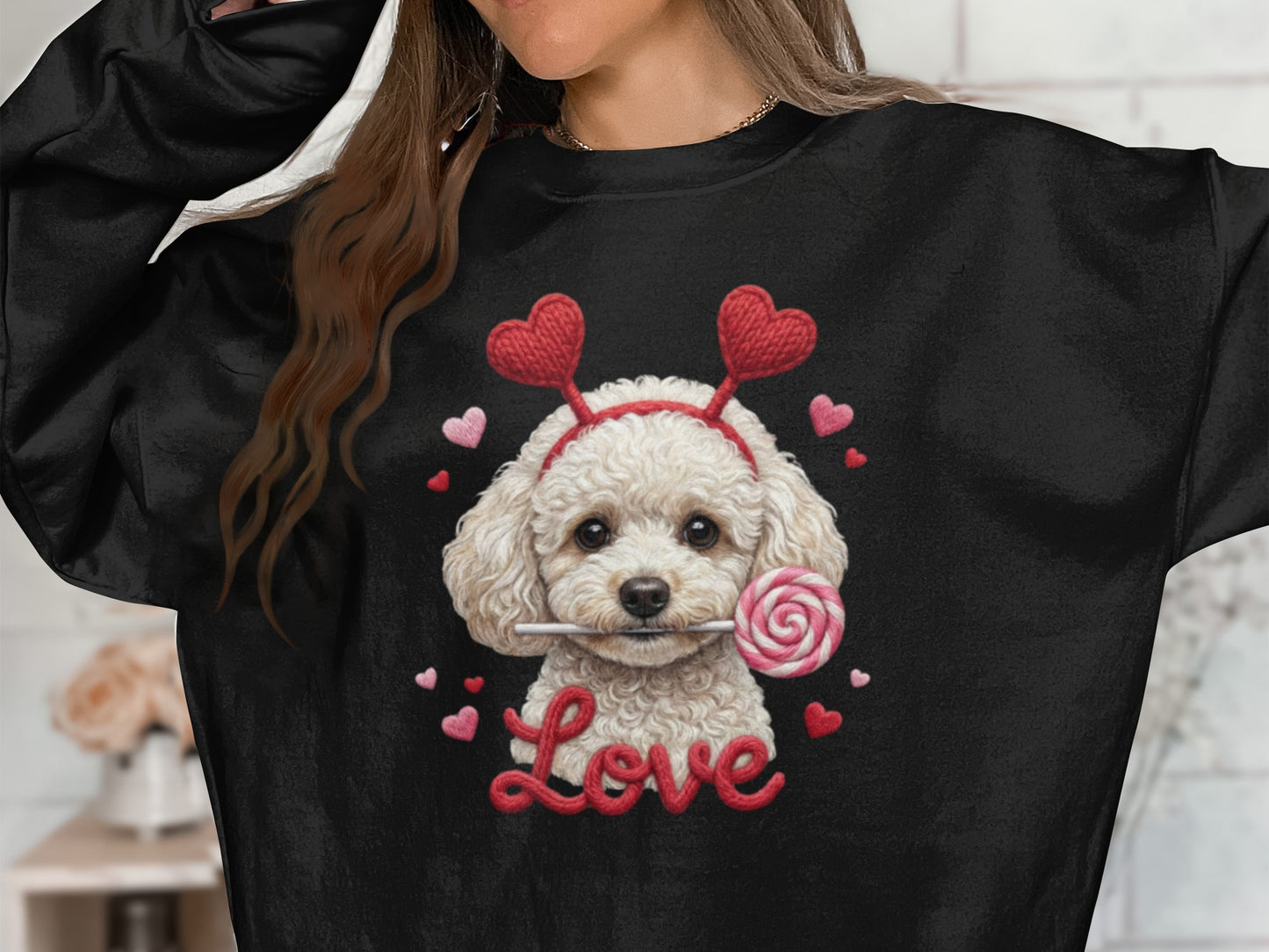 Cute Poodle Dog Valentines T-Shirt, Love T-Shirt, Valentines Gift Idea, Valentines Day Shirt, Dog Lover Shirt, Gift for Dog Owners