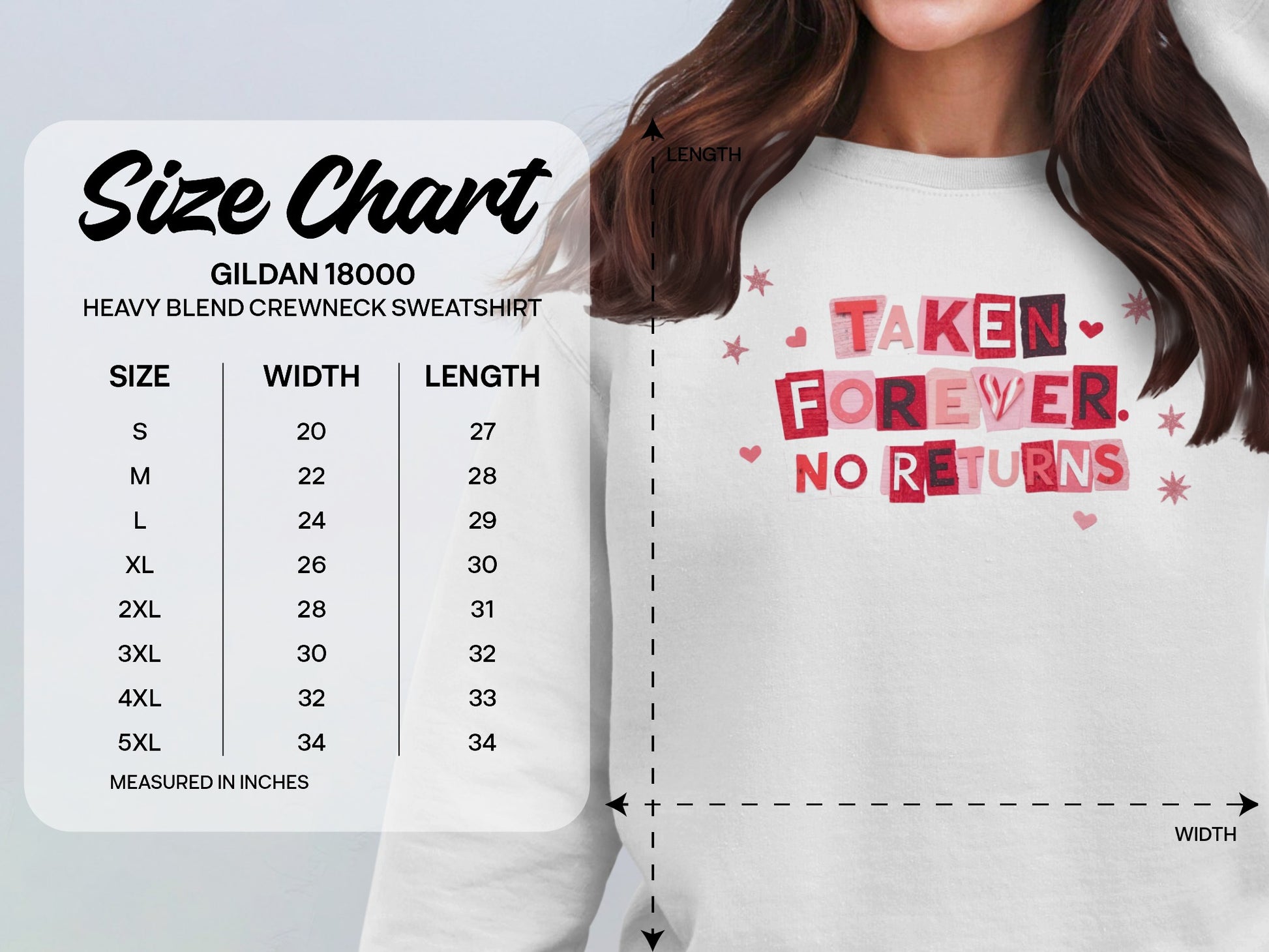 Taken Forever No Returns Sweatshirt Gildan 18000 Sweater