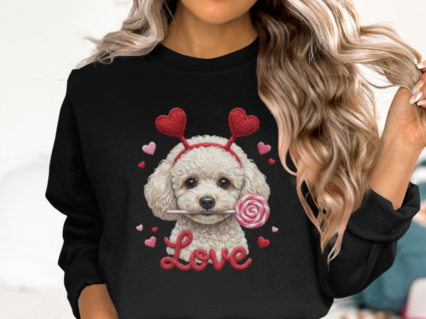 Cute Poodle Dog Valentines T-Shirt, Love T-Shirt, Valentines Gift Idea, Valentines Day Shirt, Dog Lover Shirt, Gift for Dog Owners