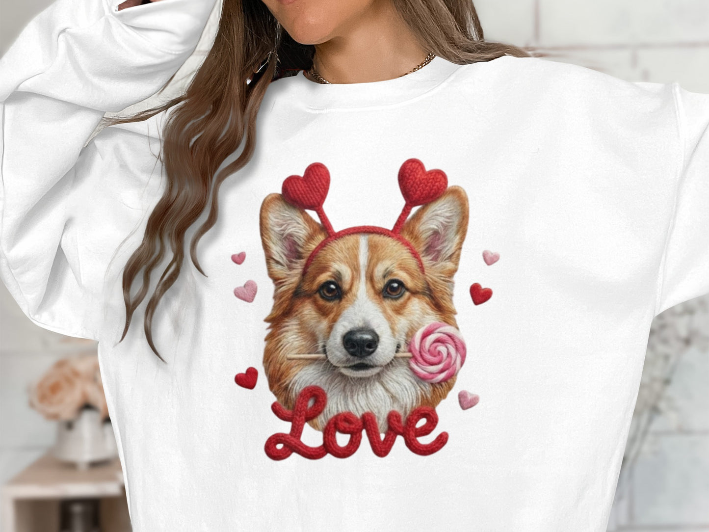 Corgi Valentines T-Shirt, Cute Dog Tee, Love Heart Puppy, Dog Lover Gift, Valentine's Day Shirt, Pet T Shirt, Puppy T-Shirt Design