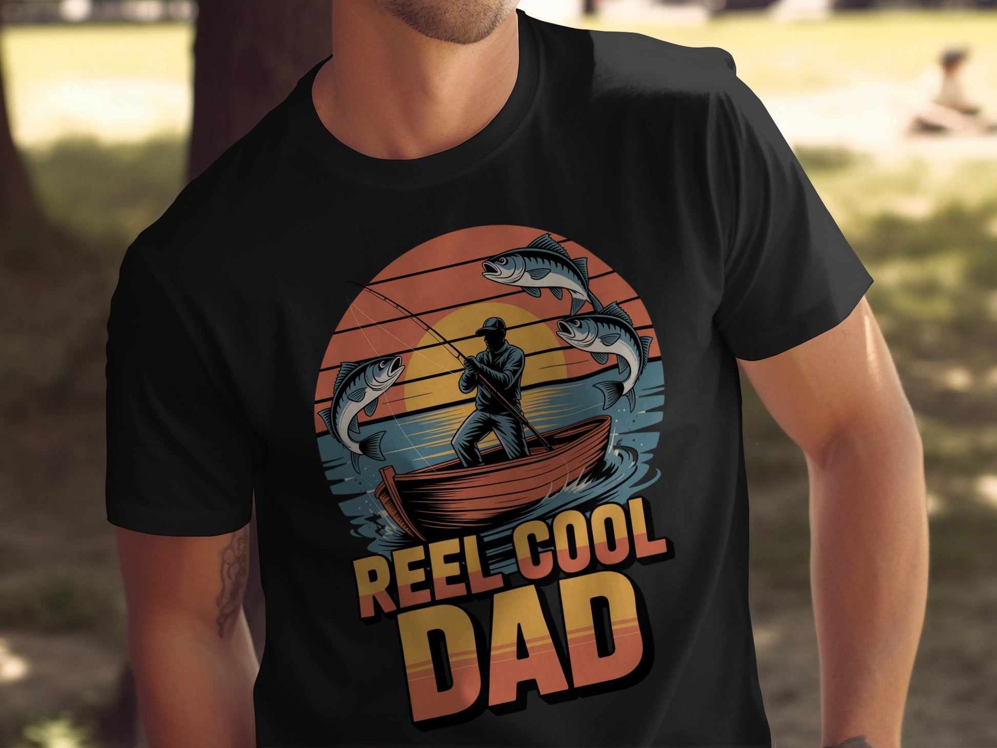 Reel Cool Dad Fishing Graphic Tee product