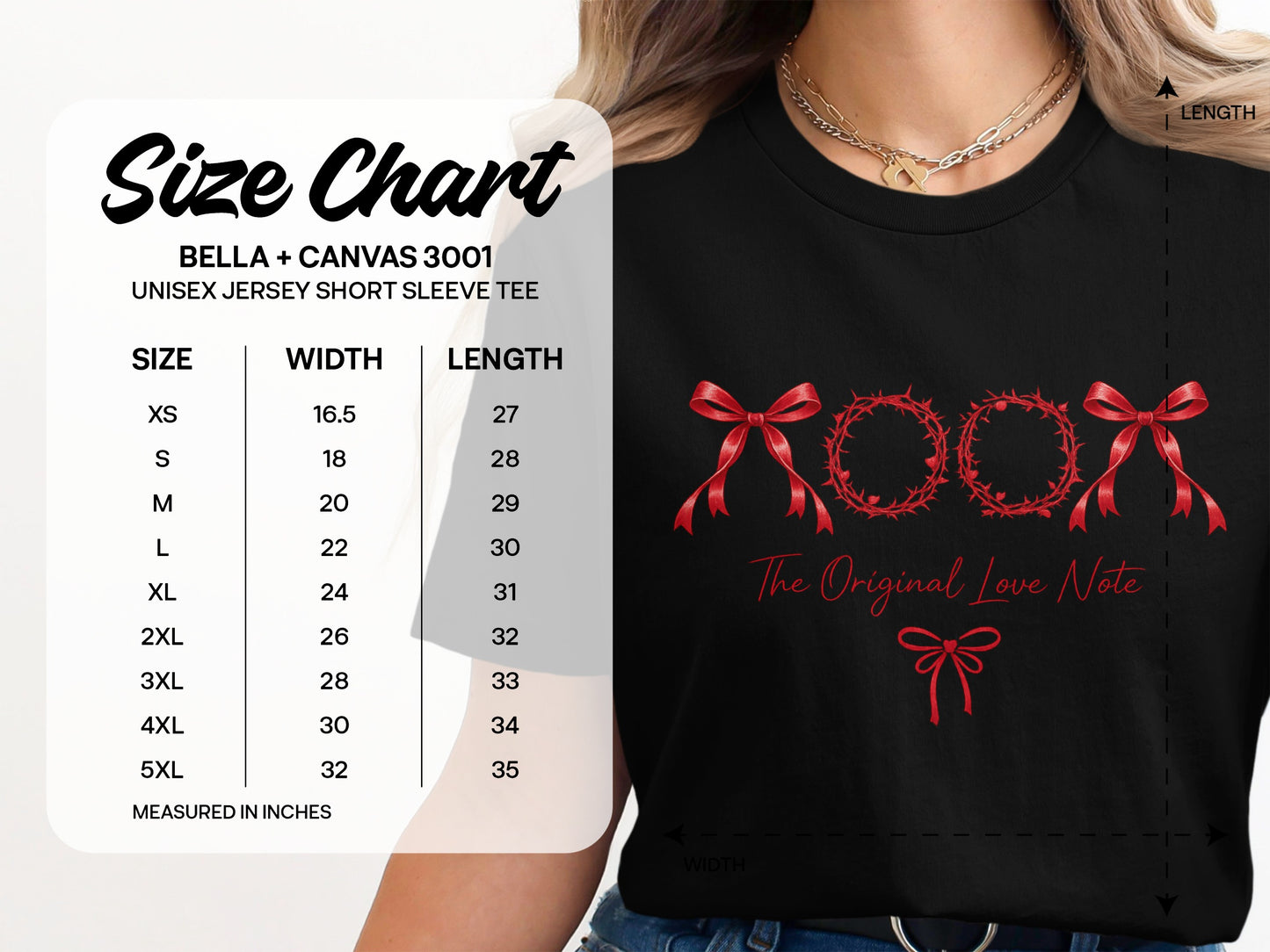 The Original Love Note Bella + Canvas 3001 T-shirt