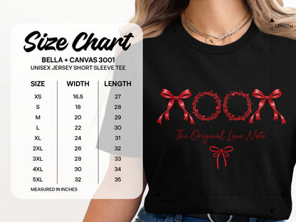 The Original Love Note Bella + Canvas 3001 T-shirt