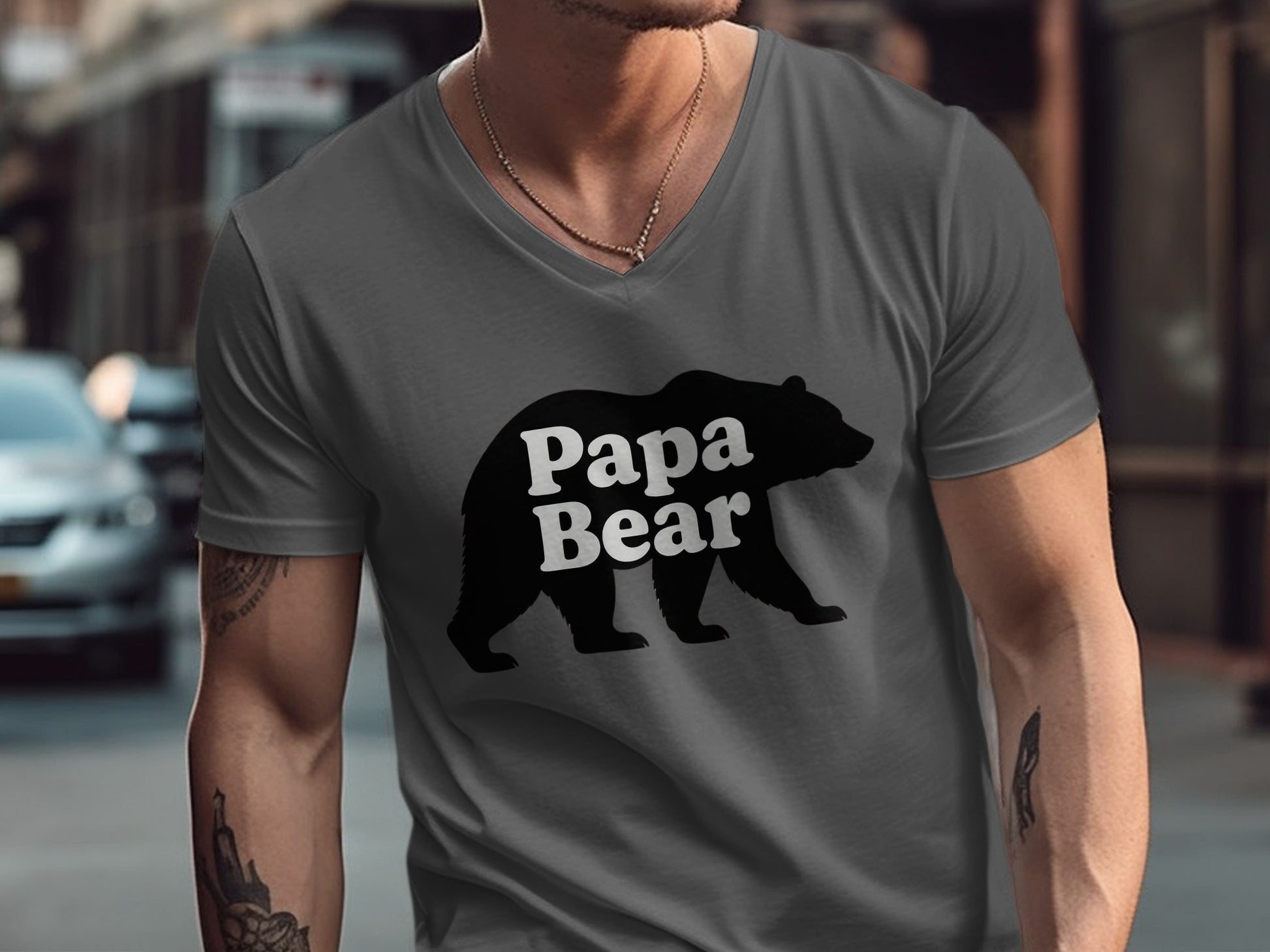 Papa Bear Designer Graphic T-Shirt product