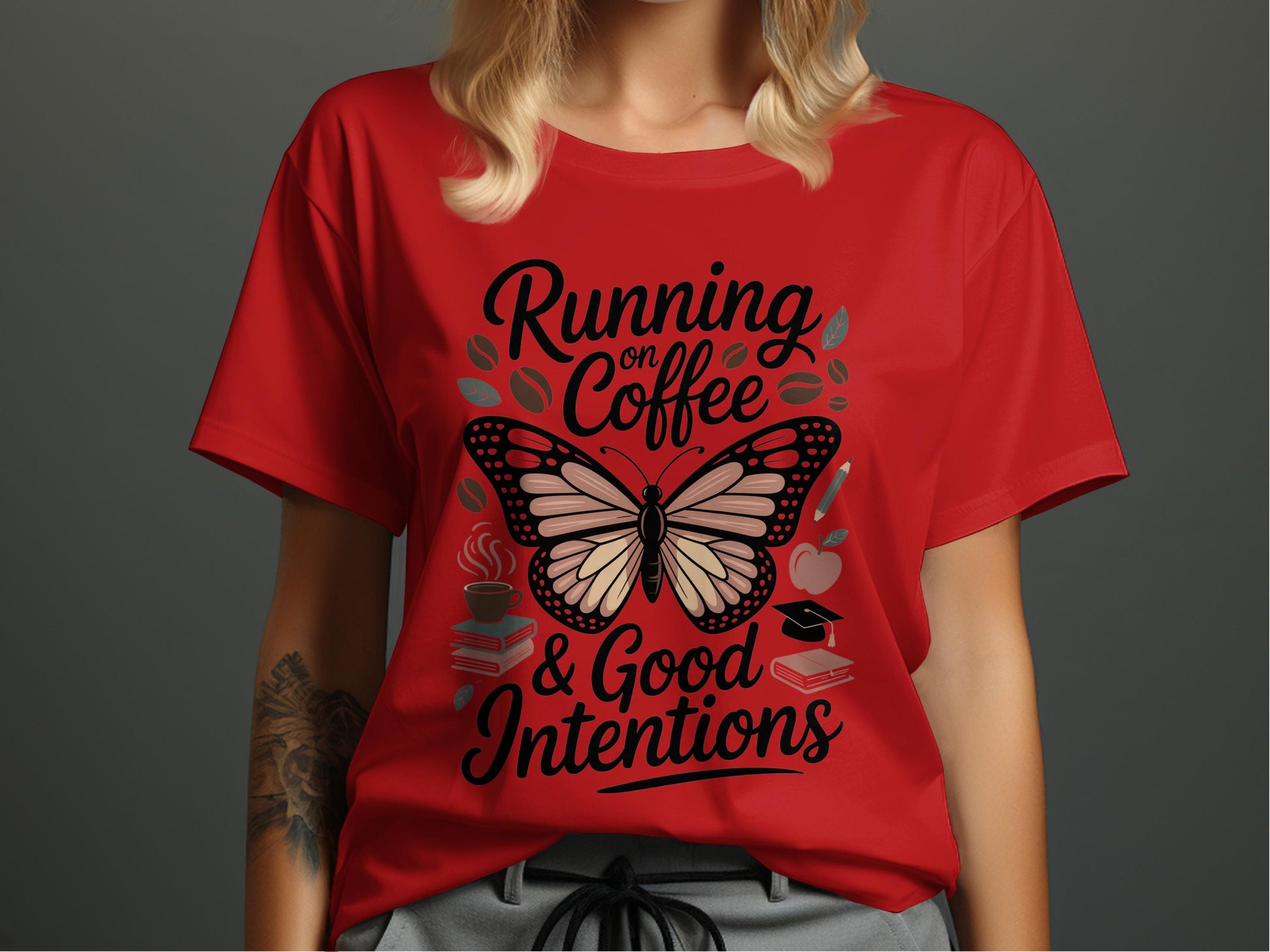 Running on Coffee and Good Intentions T-shirt product type
