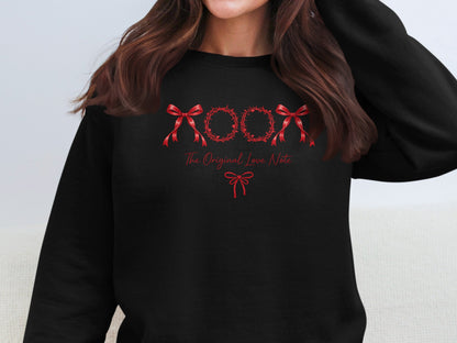 XOXO The Original Love Note design sweatshirt
