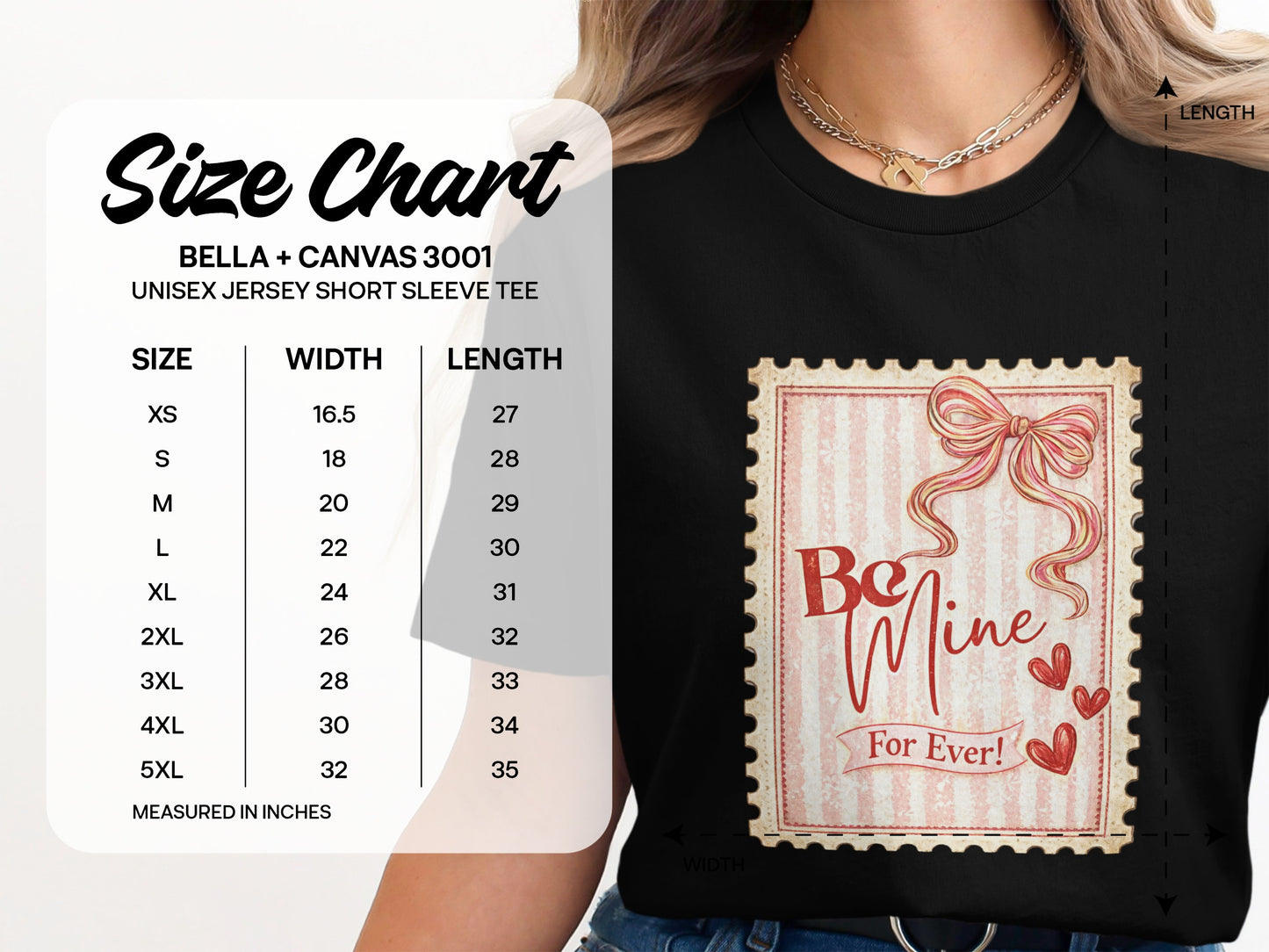 Be Mine For Ever Hearts Graphic Unisex Jersey T-Shirt