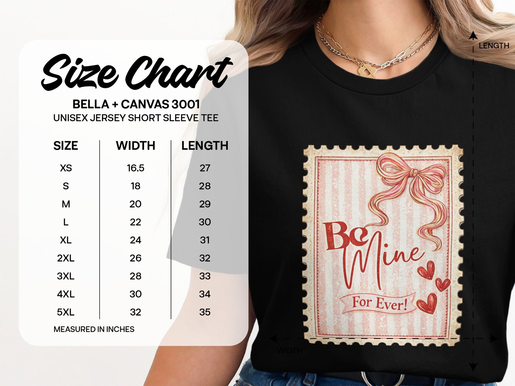 Be Mine For Ever Hearts Graphic Unisex Jersey T-Shirt
