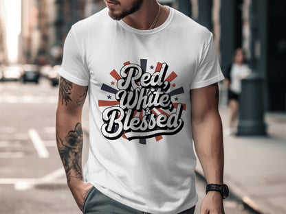 Red White and Blessed Graphic T-Shirt product